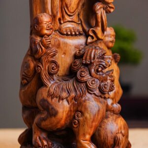 Di Lạc Nhị Tiểu Chúc Phúc Đứng Bao Tiền Gỗ Sưa