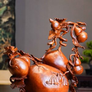 Bình hồ lô gỗ hương