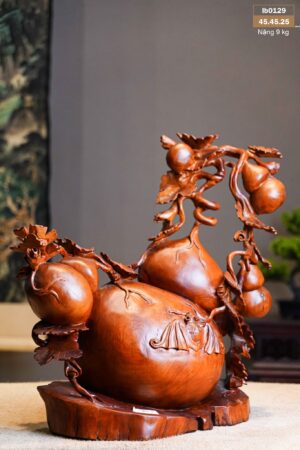 Bình hồ lô gỗ hương