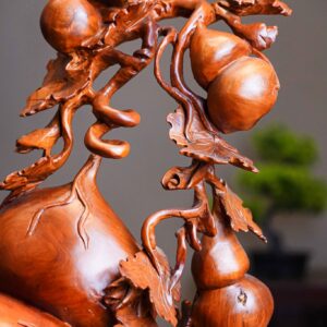 Bình hồ lô gỗ hương