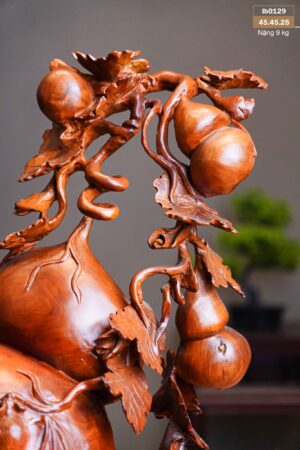 Bình hồ lô gỗ hương