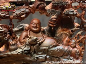 Tượng Phật Di Lặc Nhất Tiểu Nghê Cây Tùng