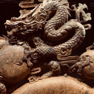 Tượng Nhất Long Quần Ngọc Gỗ Nu Hương
