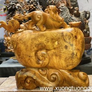 Tượng Tỳ Hiu Chấn Bao Tiền Gỗ HƯơng