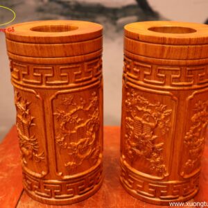Ống Nhang Tứ Quý Gỗ Hương