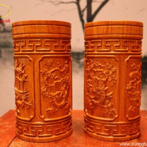 Ống Nhang Tứ Quý Gỗ Hương
