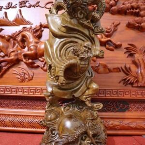 Đạt Ma Múa Võ Hàn Long Gỗ Bách Xanh Cao 40