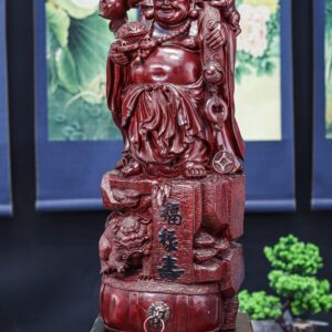 Di lạc đứng gỗ tử đàn đỏ
