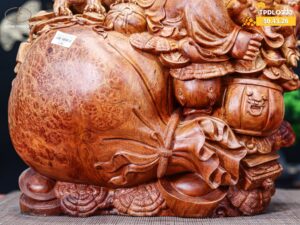 Di Lạc Tam Tiểu Song Nghê Ngồi Bao Tiền Gỗ Nu Hương