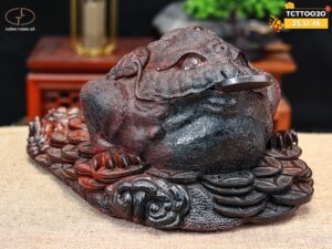 Cóc Thiềm Thừ Tài Lộc Gỗ Trắc