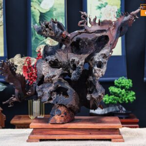 Đạt Ma Hàng Long Gỗ Trắc