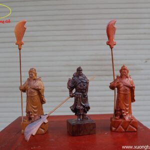 Tượng Quan Công Để Ô Tô Gỗ Cẩm