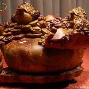 Ngũ Cóc Ngự Chum Tiền Gỗ Hương