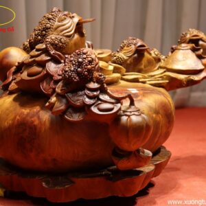 Ngũ Cóc Ngự Chum Tiền Gỗ Hương