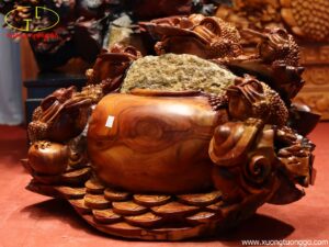 Tượng Ngũ Cóc Ngự Chum Tiền