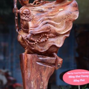 Tượng Đạt Ma Múa Võ Gỗ Cẩm Lai