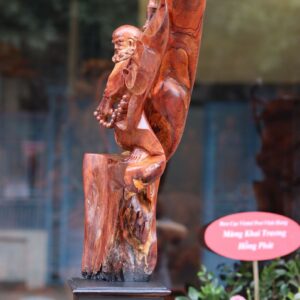Tượng Đạt Ma Múa Võ Gỗ Cẩm Lai