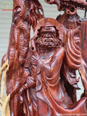 Tượng Đạt Ma Cây Tùng Gỗ Cẩm