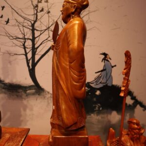 Tượng Không Minh Gỗ Bách Xanh 60