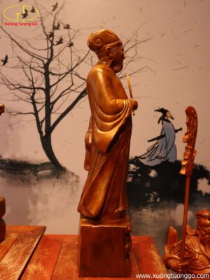 Tượng Không Minh Gỗ Bách Xanh 60