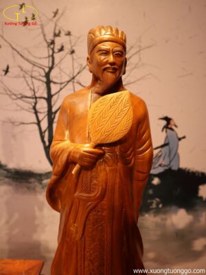 Tượng Không Minh Gỗ Bách Xanh 60