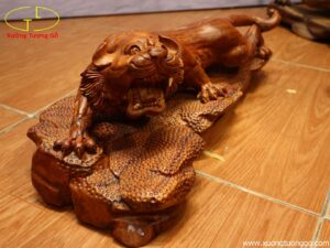 Tượng Hổ Gỗ Sưa Đỏ