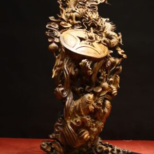 Tượng Cá Chép Rồng Gỗ Bách Xanh
