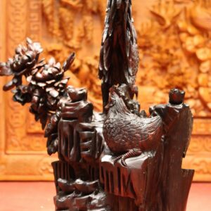 Tượng Gia Đình Gà Gỗ Trắc