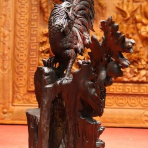 Tượng Gia Đình Gà Gỗ Trắc