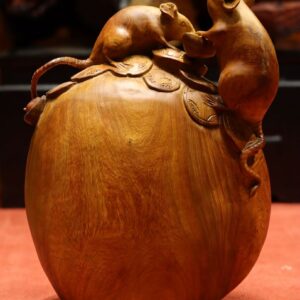 Tượng Song Chuột Đứng Bao Tiền