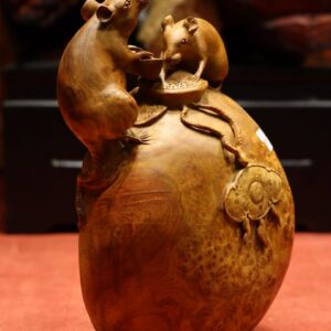 Tượng Song Chuột Đứng Bao Tiền