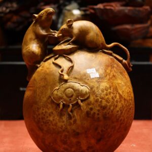 Tượng Song Chuột Đứng Bao Tiền
