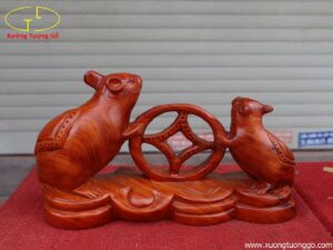 Tượng Song Chuột Cầm Tiền