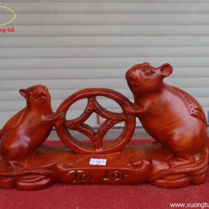 Tượng Song Chuột Cầm Tiền