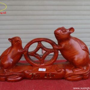 Tượng Song Chuột Cầm Tiền