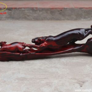 Tượng Báo Săn Mồi Gỗ Trắc