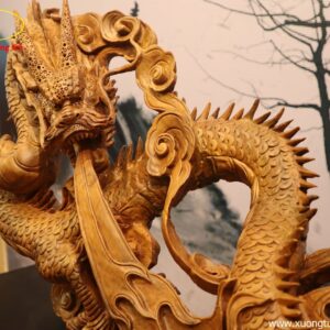 Tượng Rồng Gỗ Bách Xanh