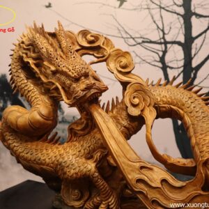 Tượng Rồng Gỗ Bách Xanh