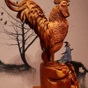Tượng Gà Gỗ Hương