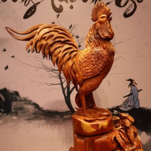 Tượng Gà Gỗ Hương