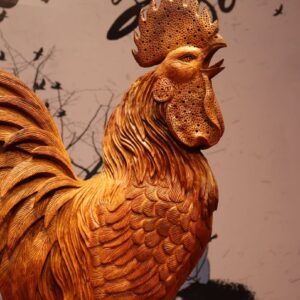Tượng Gà Gỗ Hương