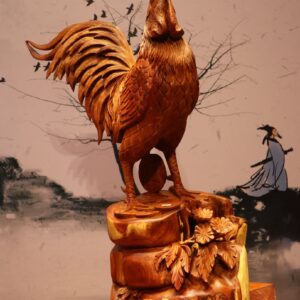 Tượng Gà Gỗ Hương