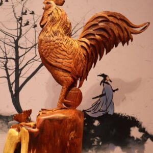 Tượng Gà Gỗ Hương
