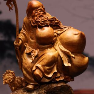 Tượng Ông Thọ Ôm Đào Ngồi Đá