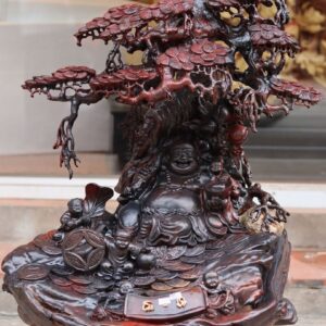 Tượng Di Lặc Ngũ Tiểu Ngồi Tùng Gỗ Trắc