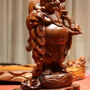 Tượng Phật Di Lặc Đứng Bao Tiền Gỗ Hương