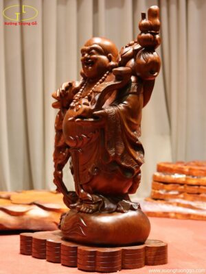 Tượng Phật Di Lặc Đứng Bao Tiền Gỗ Hương