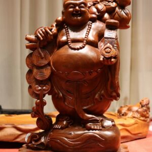 Tượng Phật Di Lặc Đứng Bao Tiền Gỗ Hương