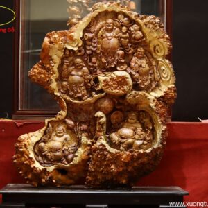 Tượng Phật Di Lặc Ngũ Phúc Gỗ Nu Hương