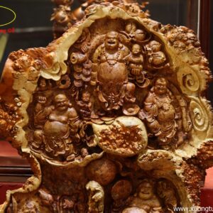 Tượng Phật Di Lặc Ngũ Phúc Gỗ Nu Hương